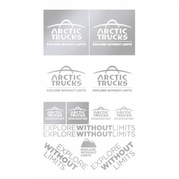 Arctic Trucks Stickers in Silver
